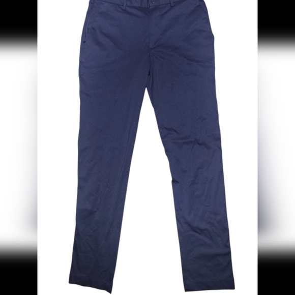 Banana Republic Slim Fit Stretch Preppy Navy Blue Men's Size 31x32 Pants - Picture 3 of 16